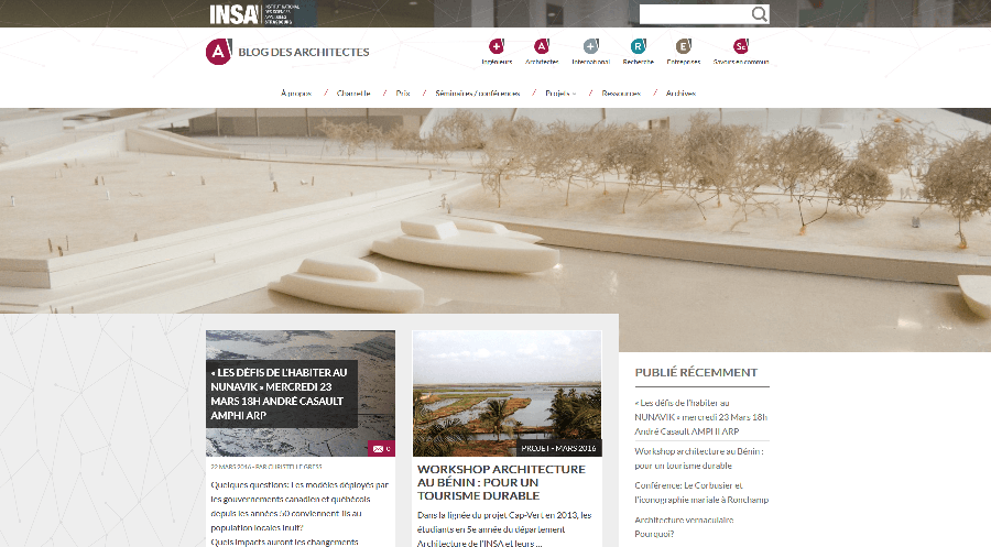 Blog architecture de l'INSA Strasbourg